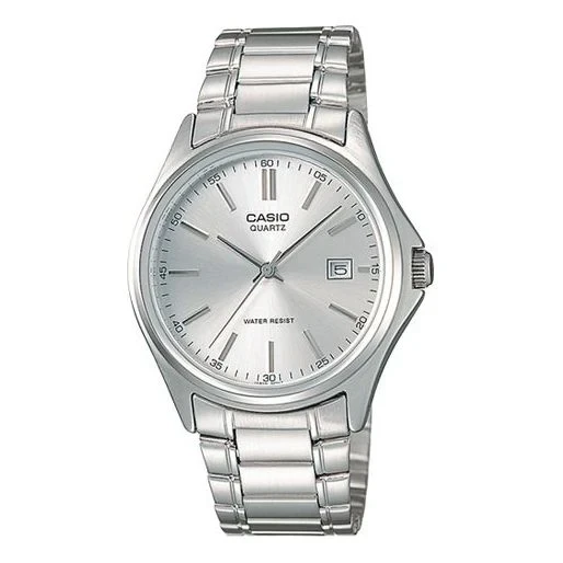 Casio Waterproof Stainless Steel Strap Quartz Mens Silver Analog MTP-1