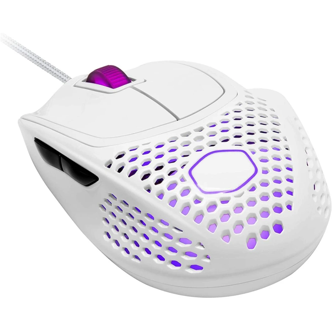 كولر ماستر MM720 أبيض مطفي RGB مع ماوس ألعاب خفيف الوزن 49 جرام 16000 نقطة في البوصة IP58